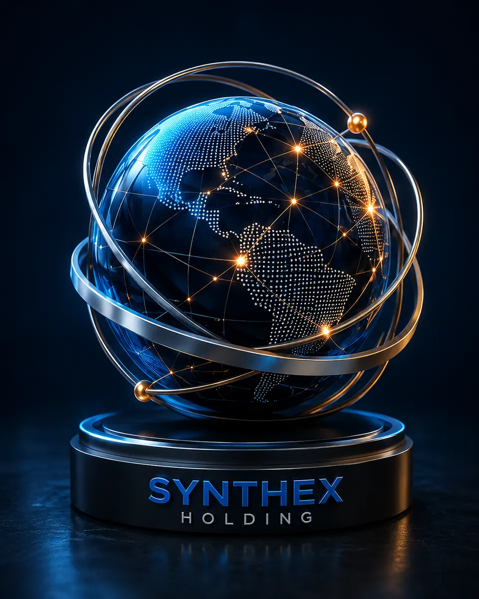 مجسم ثلاثي الأبعاد لشبكة SYNTHEX Holding العالمية
